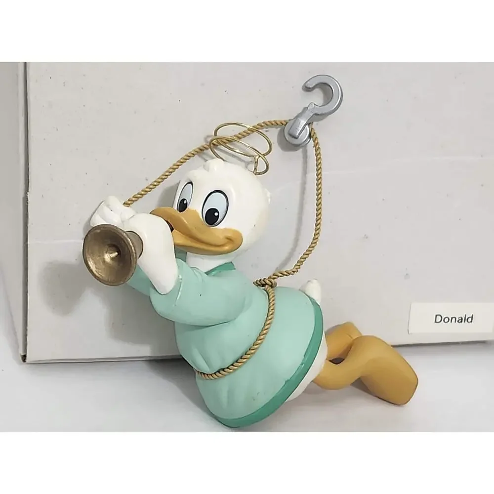 Vintage Disney Donald & Daisy Duck Christmas Ornament Pair Boxed Tree Set